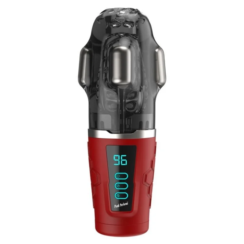 Hypershaker Automatic App-Controlled LCD Masturbator - Red