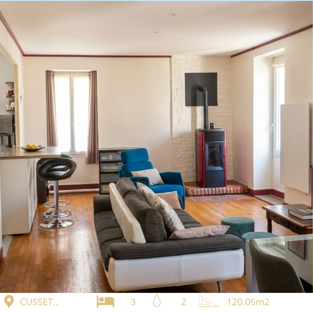 MAISON À VENDRE CUSSET CENTRE (03300) | 3 CH. | CHAUFFAGE GRANULÉS NEUF | PROXIMITÉ VICHY, 229.000€