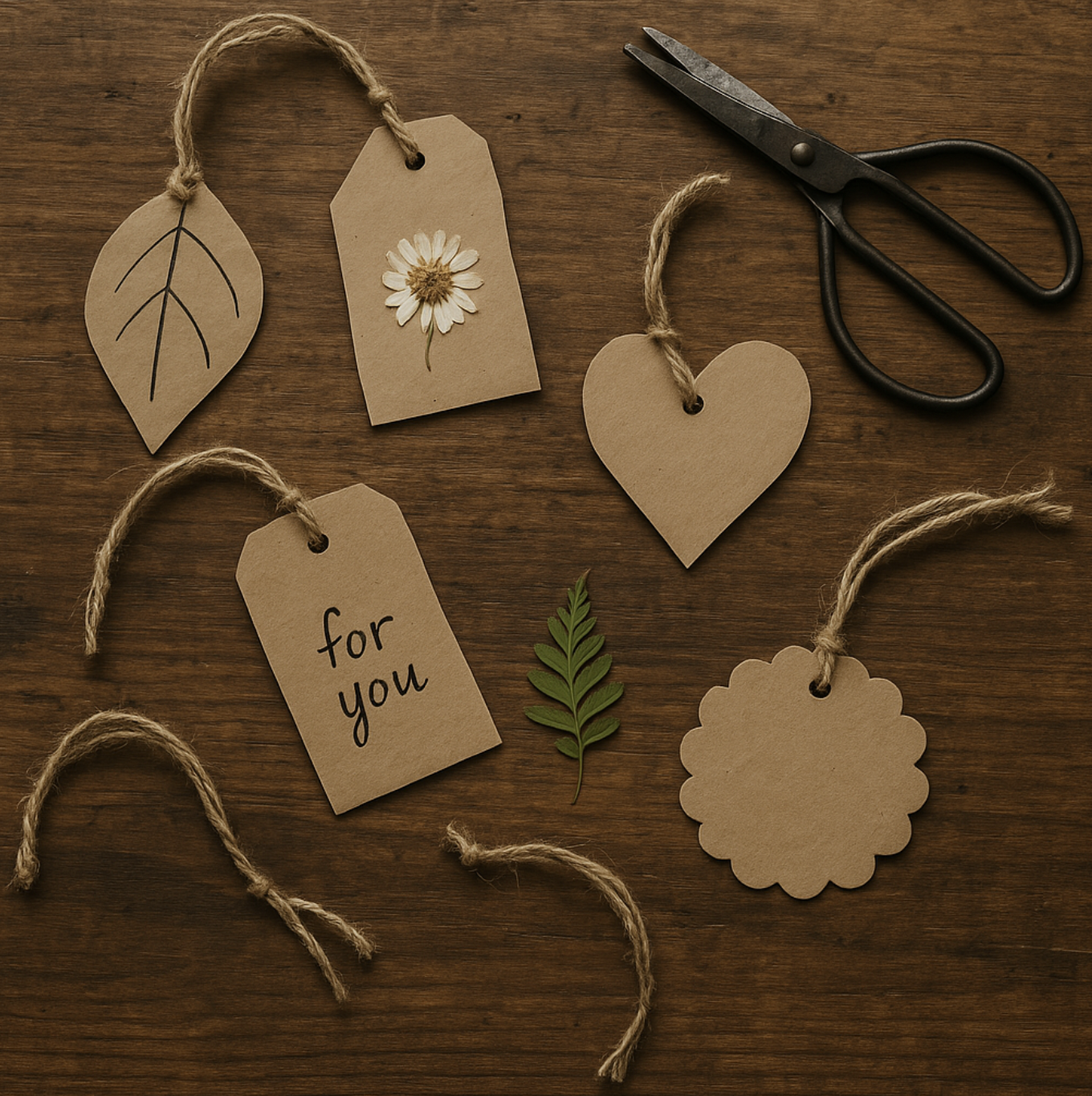 Turning Paper Grocery Bags into Gift Tags