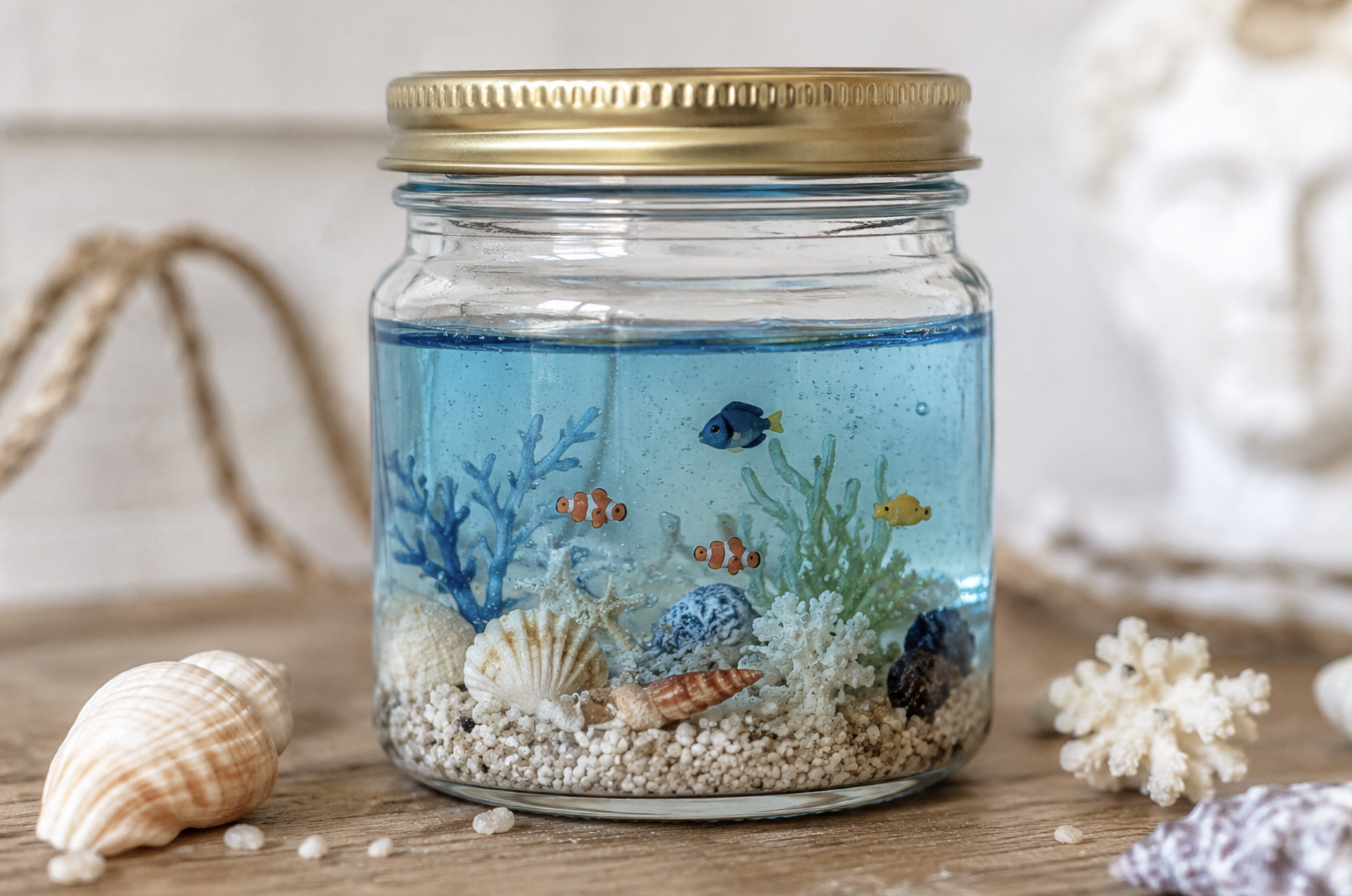 A Tiny Sealed Under-the-Sea World: How to Make a Mini Fish Terrarium (No Real Fish, All the Charm)