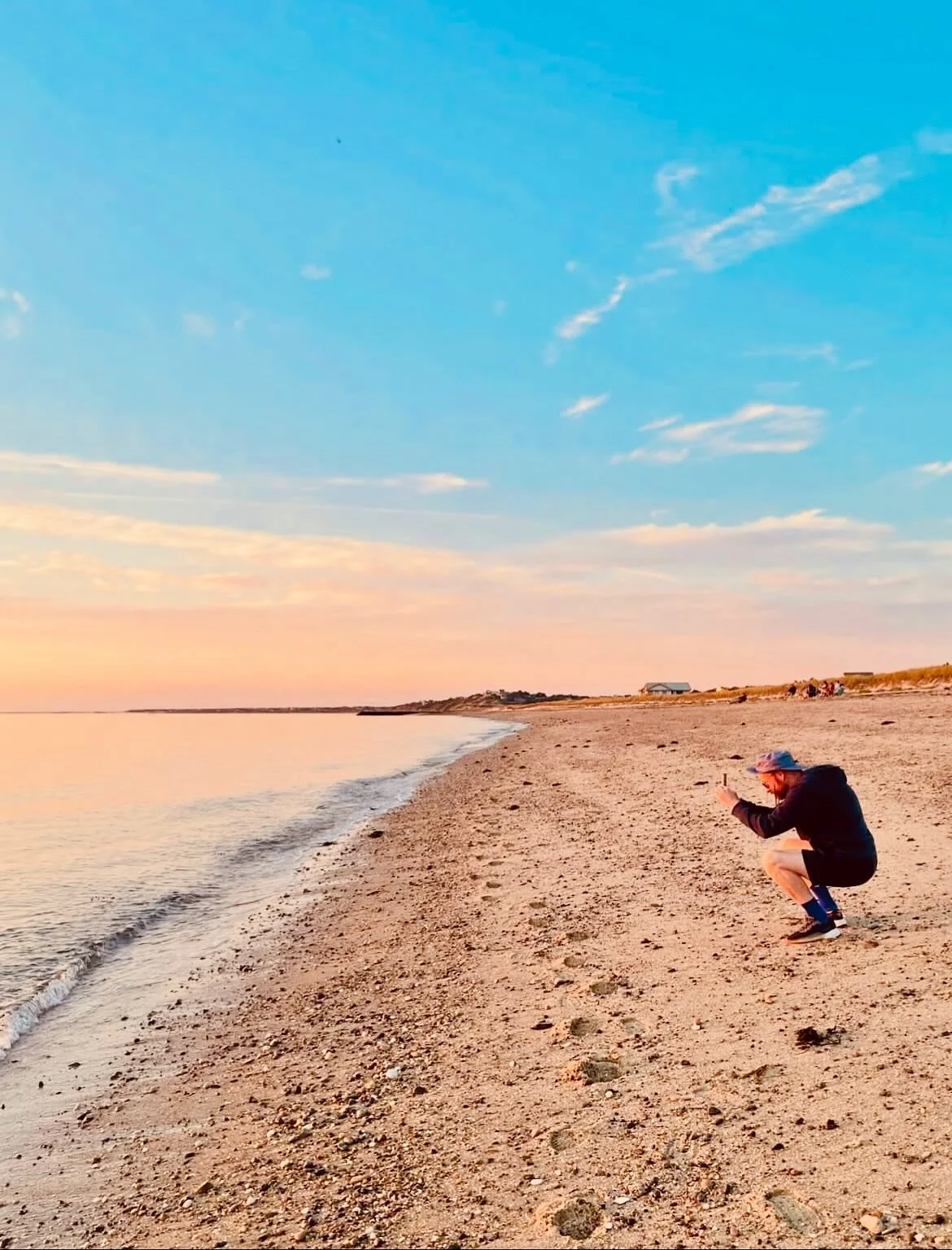 Standing before a sunset is one of my absolute favorite things in the world. Sometimes I am in the company of friends who capture me capturing the moment 🌅. These moments influence my painting a whole lot. I am preparing to install my show at @ptown