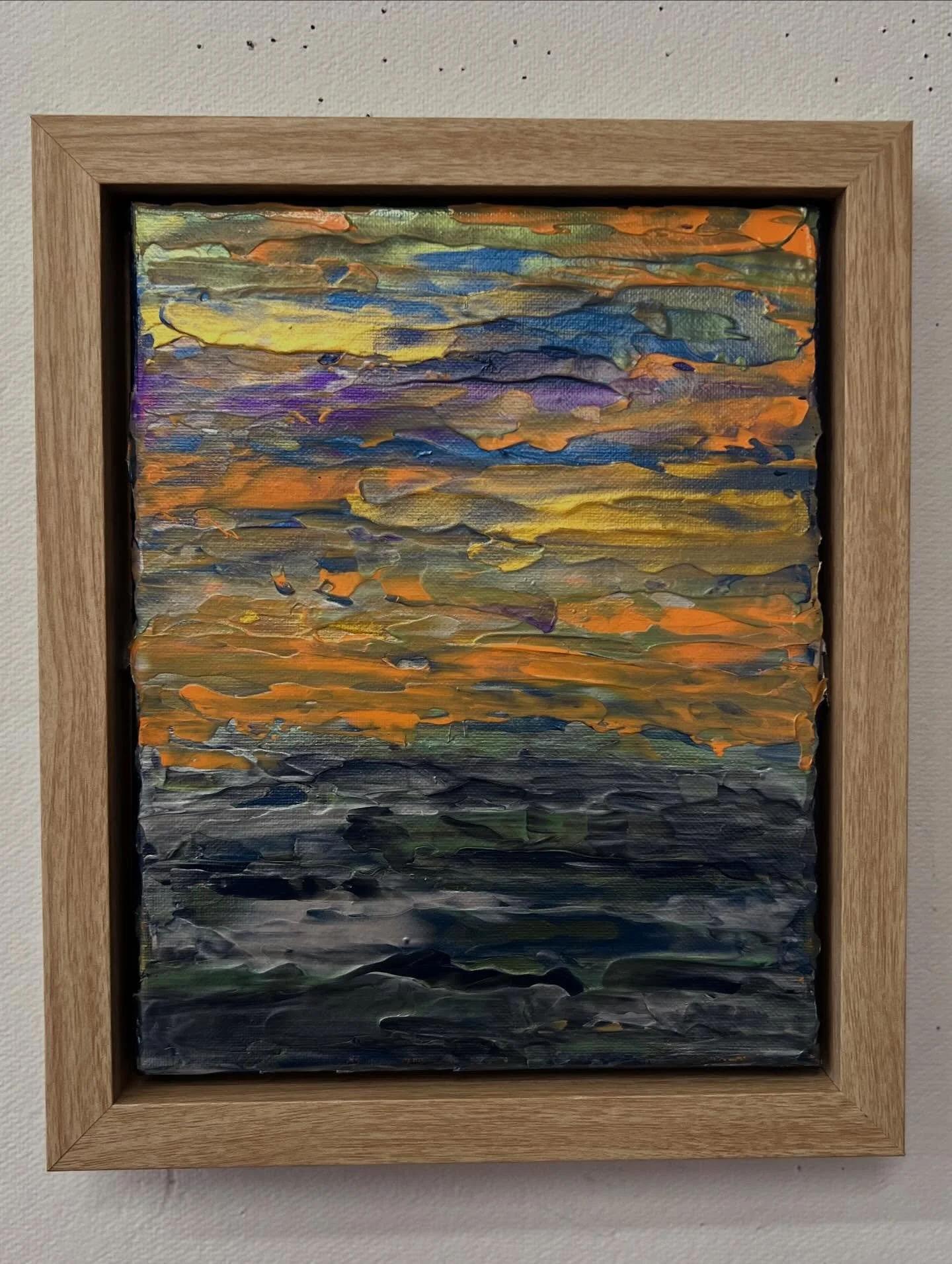 &bull;Sherbet Sky&bull; Acrylic on canvas, 8x10 🌅🍨🌊
.
.
.
.
(Don&rsquo;t actually like the final product, but it&rsquo;s done nonetheless 🧡).