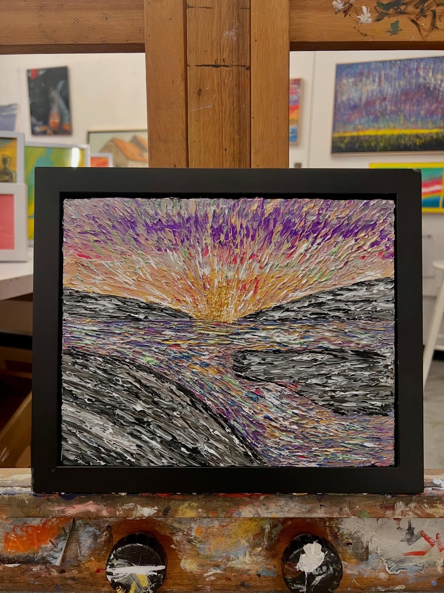 Acrylic on canvas, 8x10&hellip;went a bit crazy with the metallic paints 🙈 but this was a fun little painting to produce today 😎.