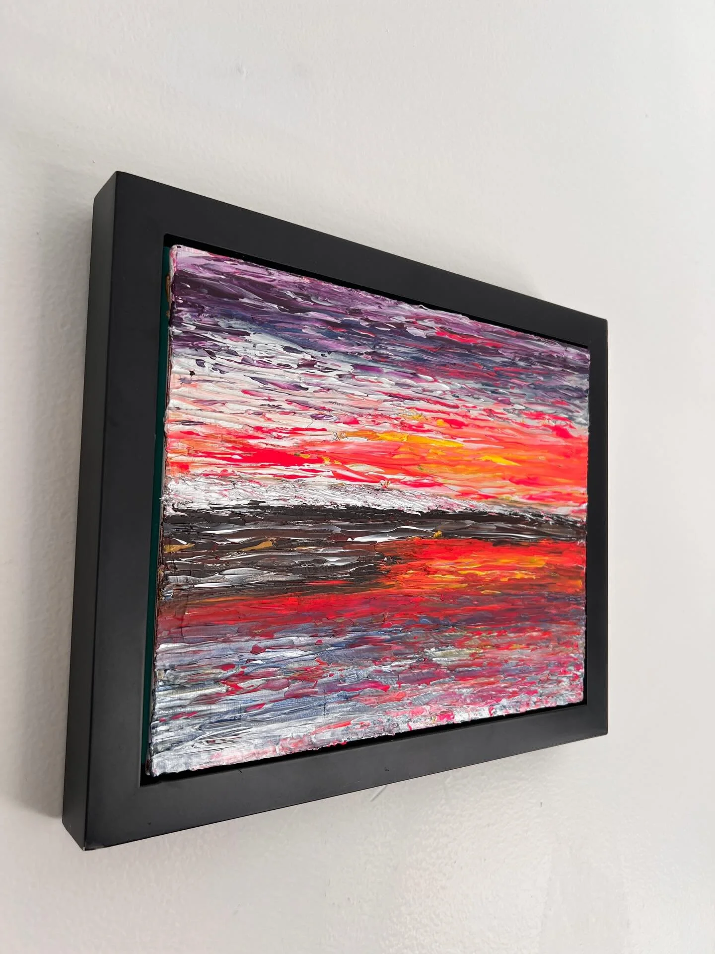 Recent pieces 🎨, acrylic on canvas. Playing with colors, layers, techniques; hoping things culminate into discernible images, but also not super attached to the outcome 🫶🏼.
.
.
.
Also, what a week up here. 🌬️😮&zwj;💨 
.
.
.
Big feelings of grati