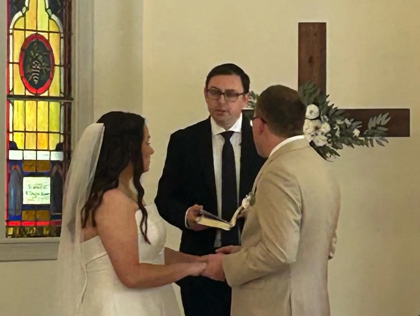 Congrats to Kara and Jarrett!  Thanks for having me be part of your awesome team ddi g at this charming chapel.  Great time and great event!
