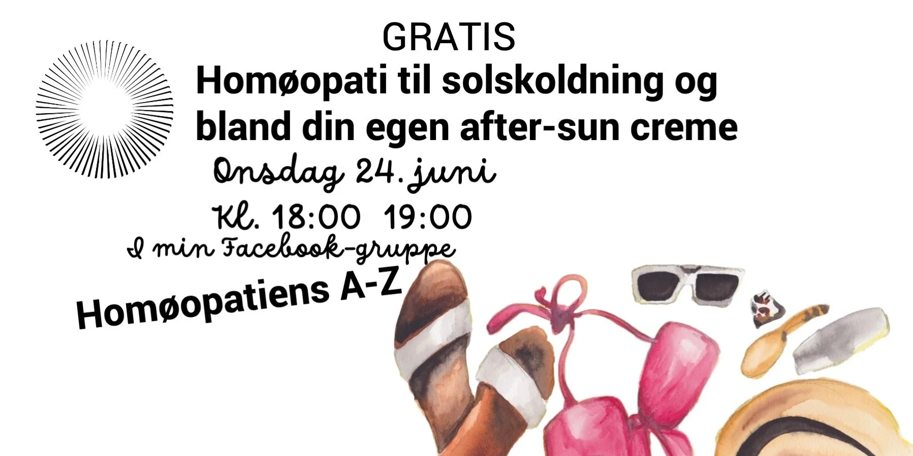 GRATIS: Homøopati til solskoldning og bland din egen after-sun creme