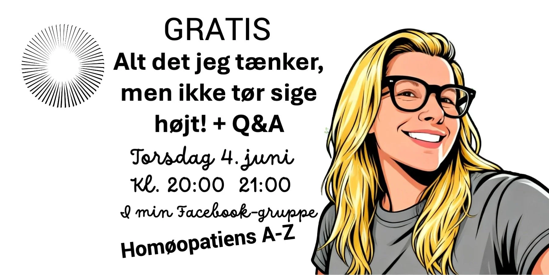 GRATIS: Alt det jeg tænker, men ikke tør sige højt! + Q&amp;A (LIVE på Facebook)