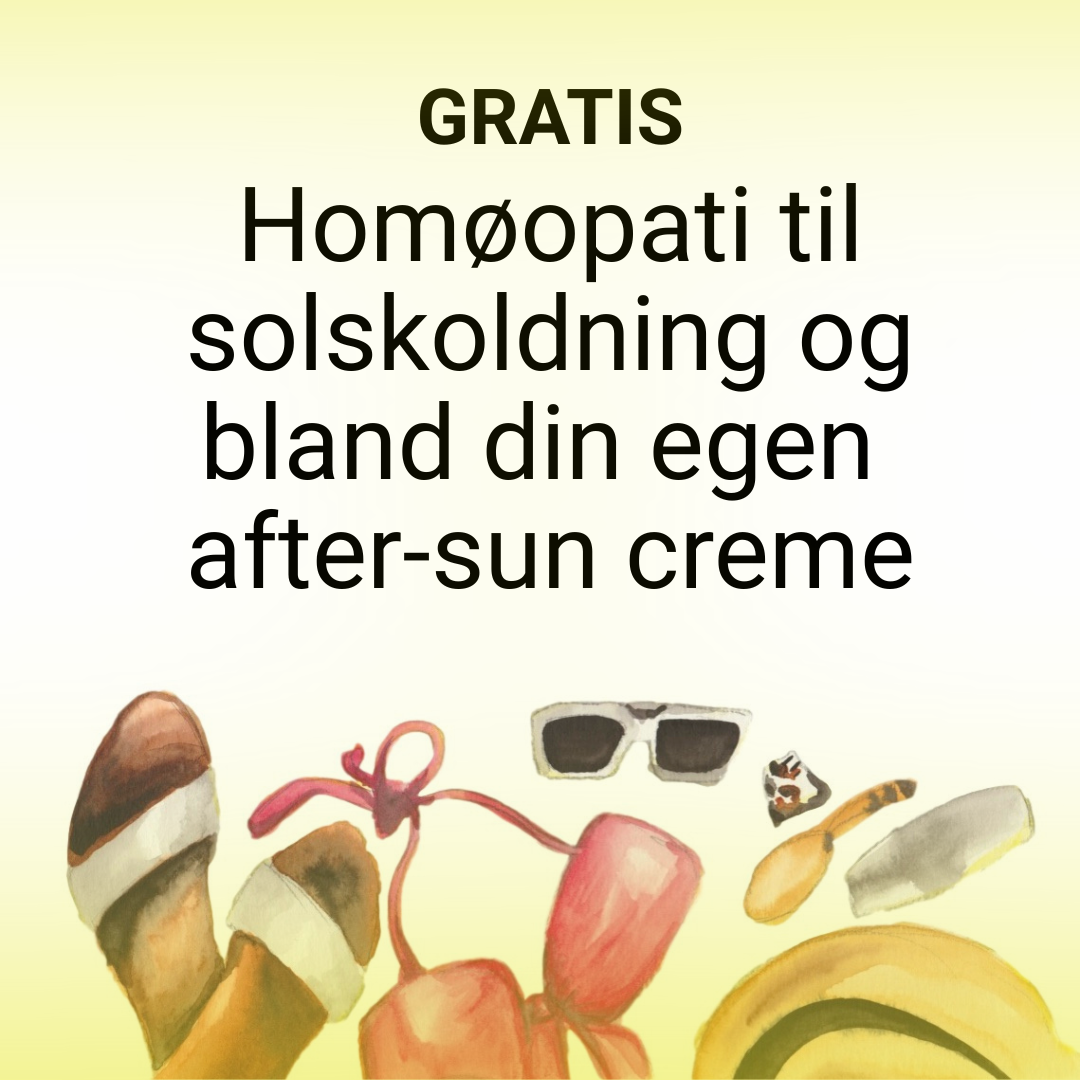 GRATIS: Homøopati til solskoldning og bland din egen after-sun creme