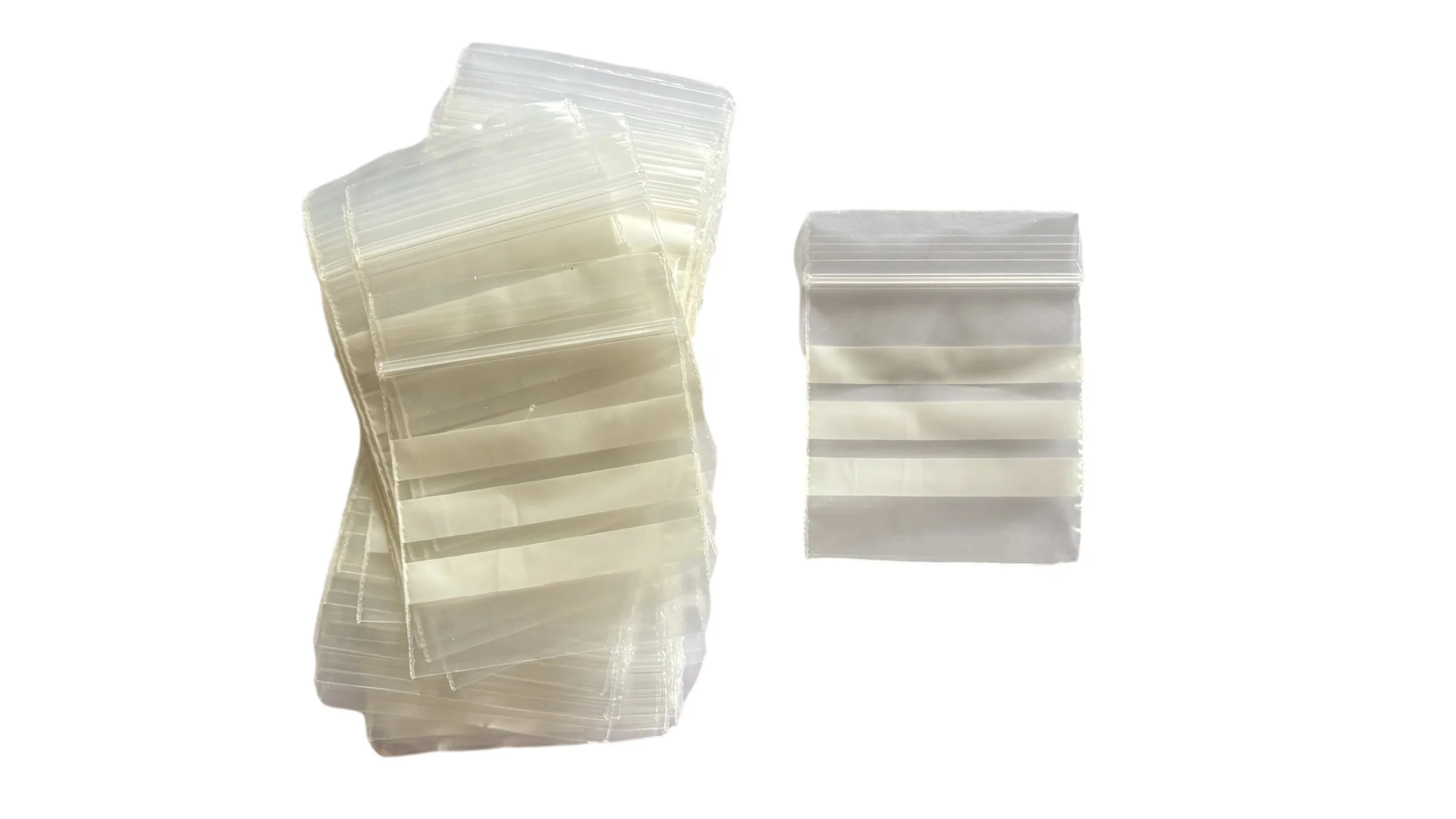 Små plastikposer til midler 60x80 mm (100 stk)