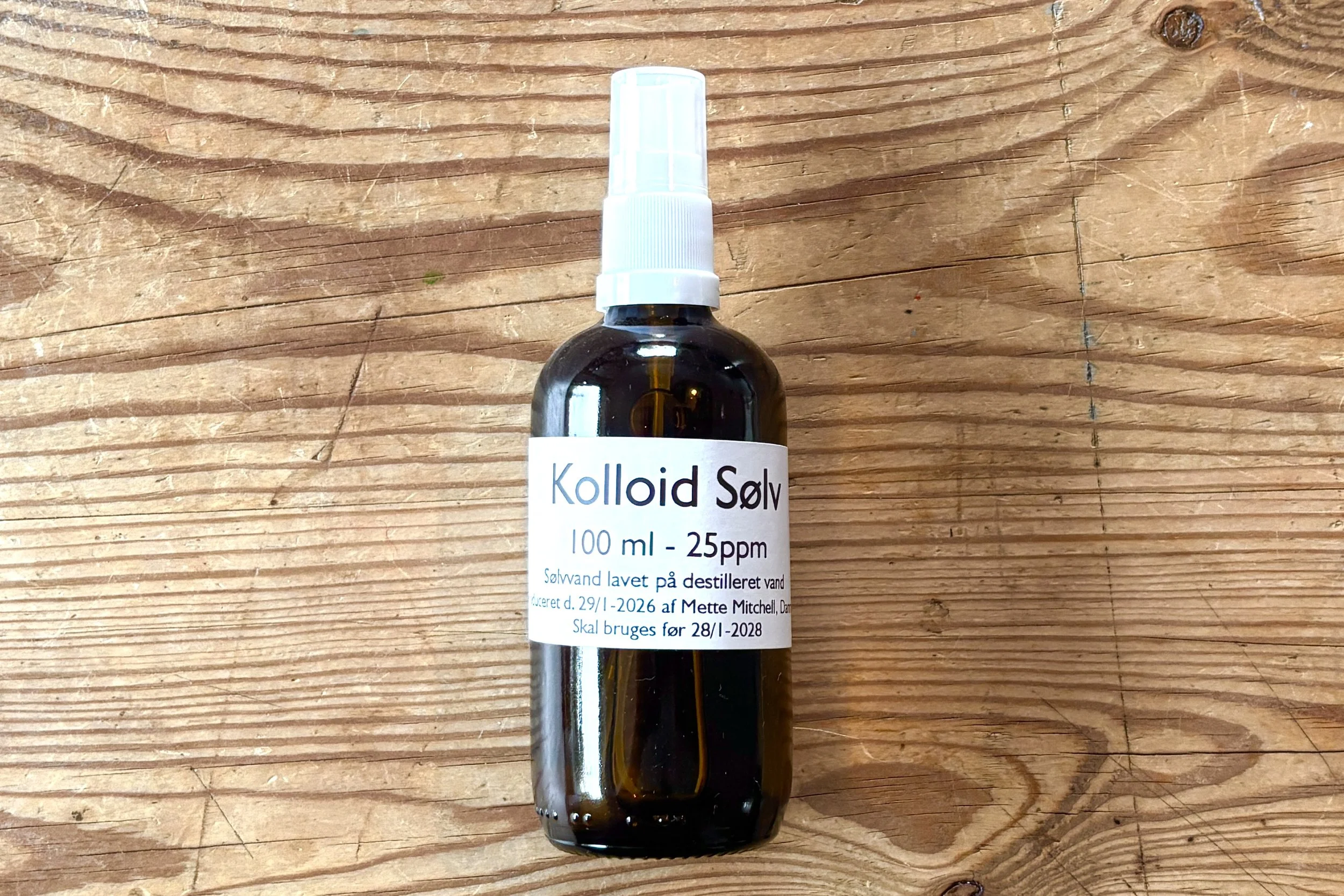 100 ml kolloidt sølv 25ppm spray- Glasflaske