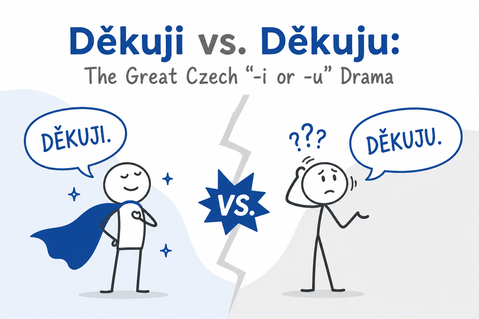 Děkuji vs. Děkuju: The Great Czech “-i or -u” Drama