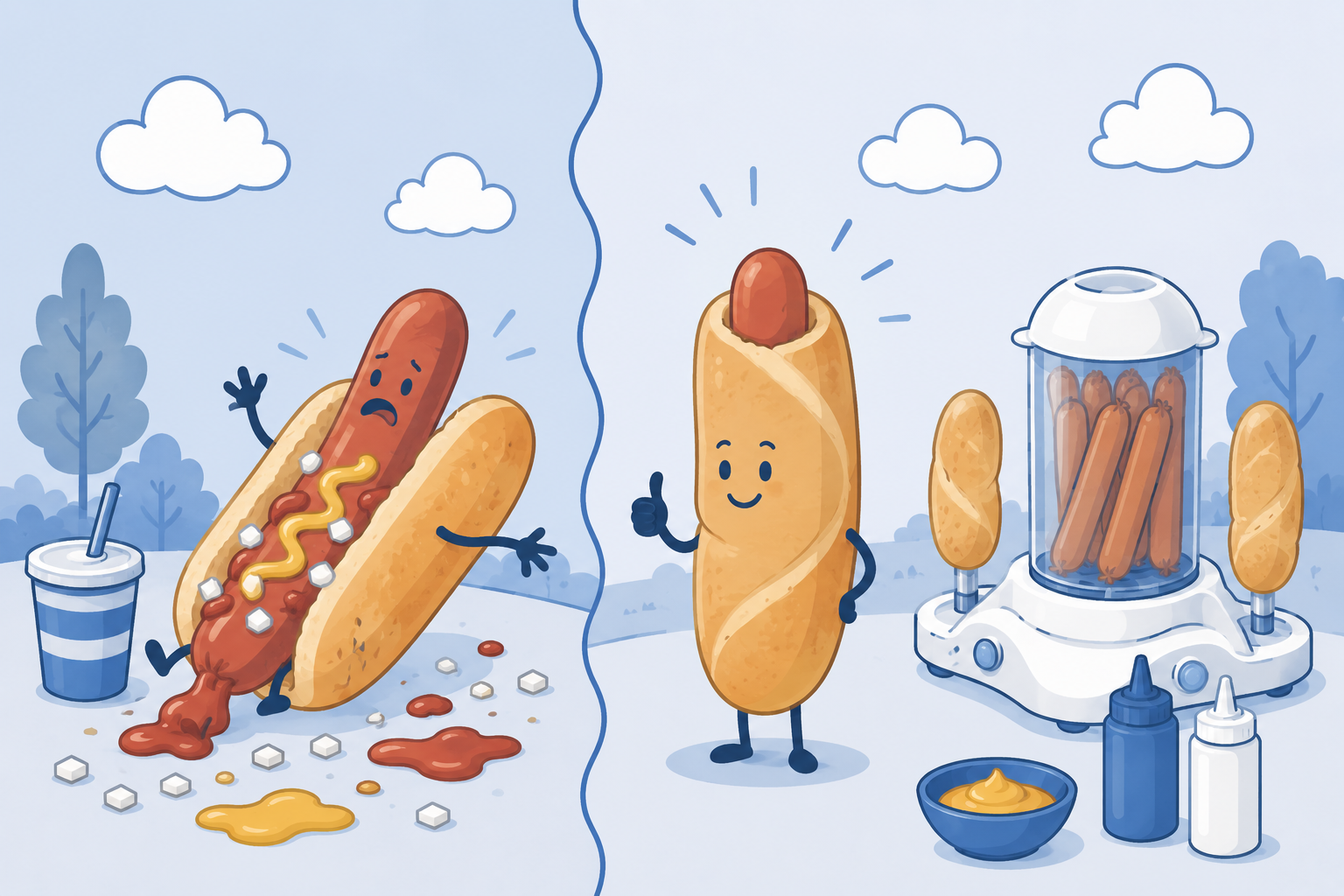 Párek v rohlíku vs. Hot Dog: Same Idea. Different Engineering.