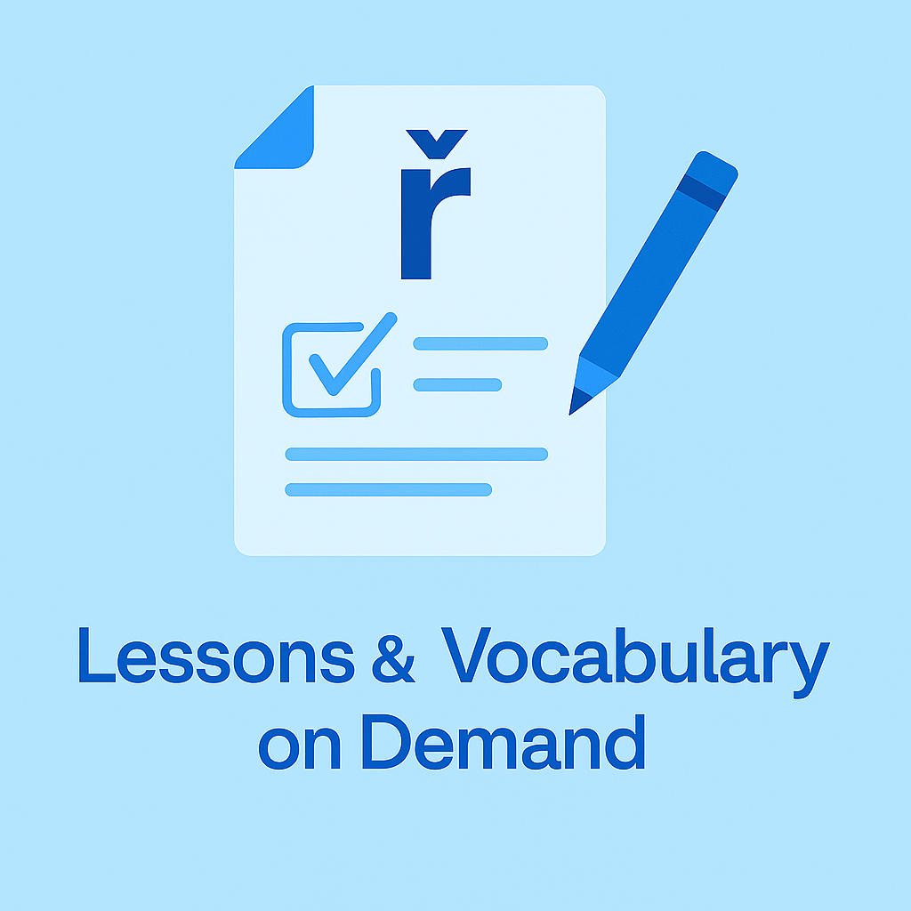 Czech lessons on demand