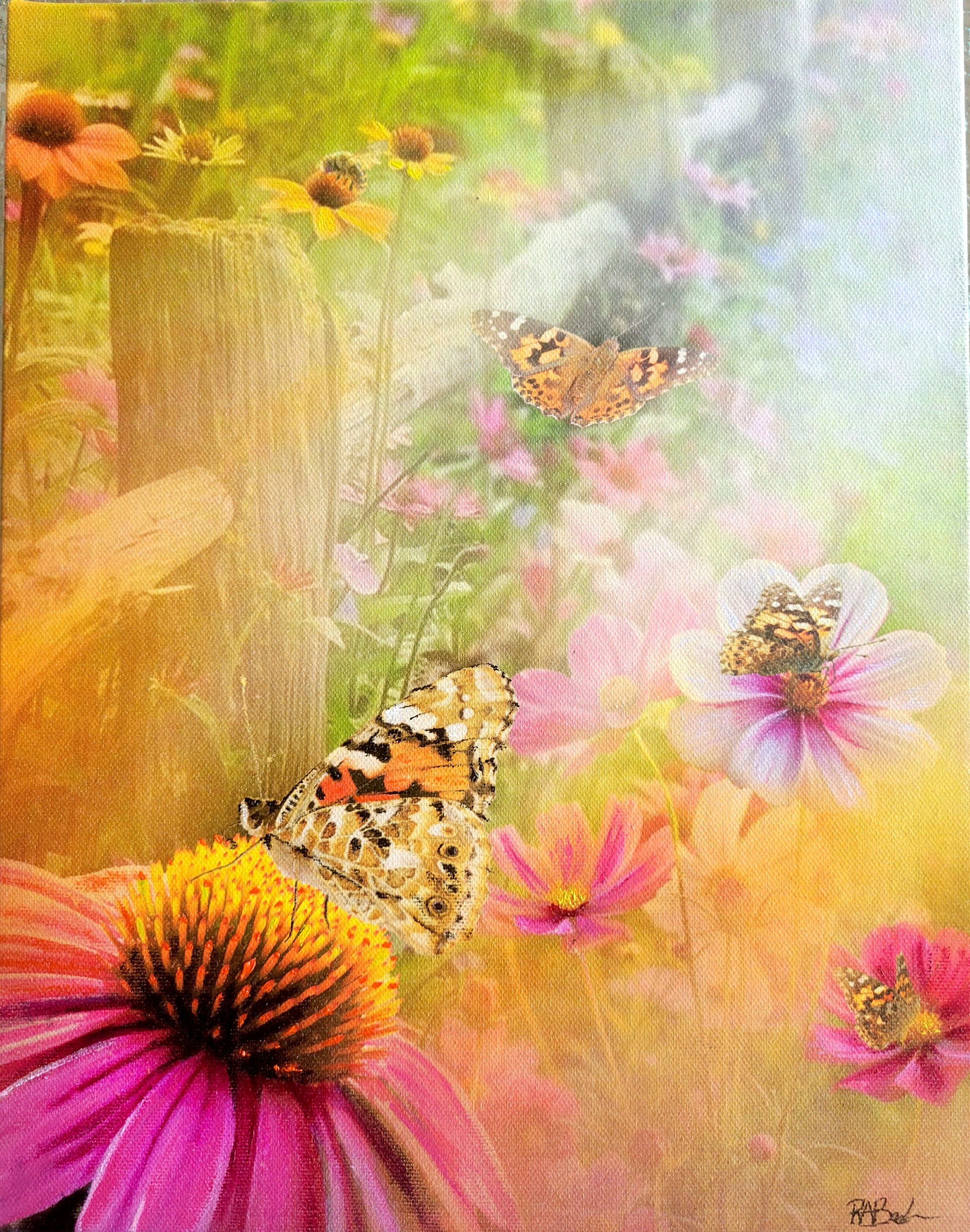 Painted Lady Morning -
Mixed Media on Canvas -
11 x 14 -
Sold