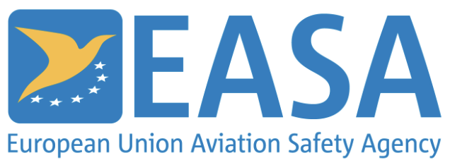 Logo of European Union Aviation Safety Agency (EASA) with a stylized bird and stars