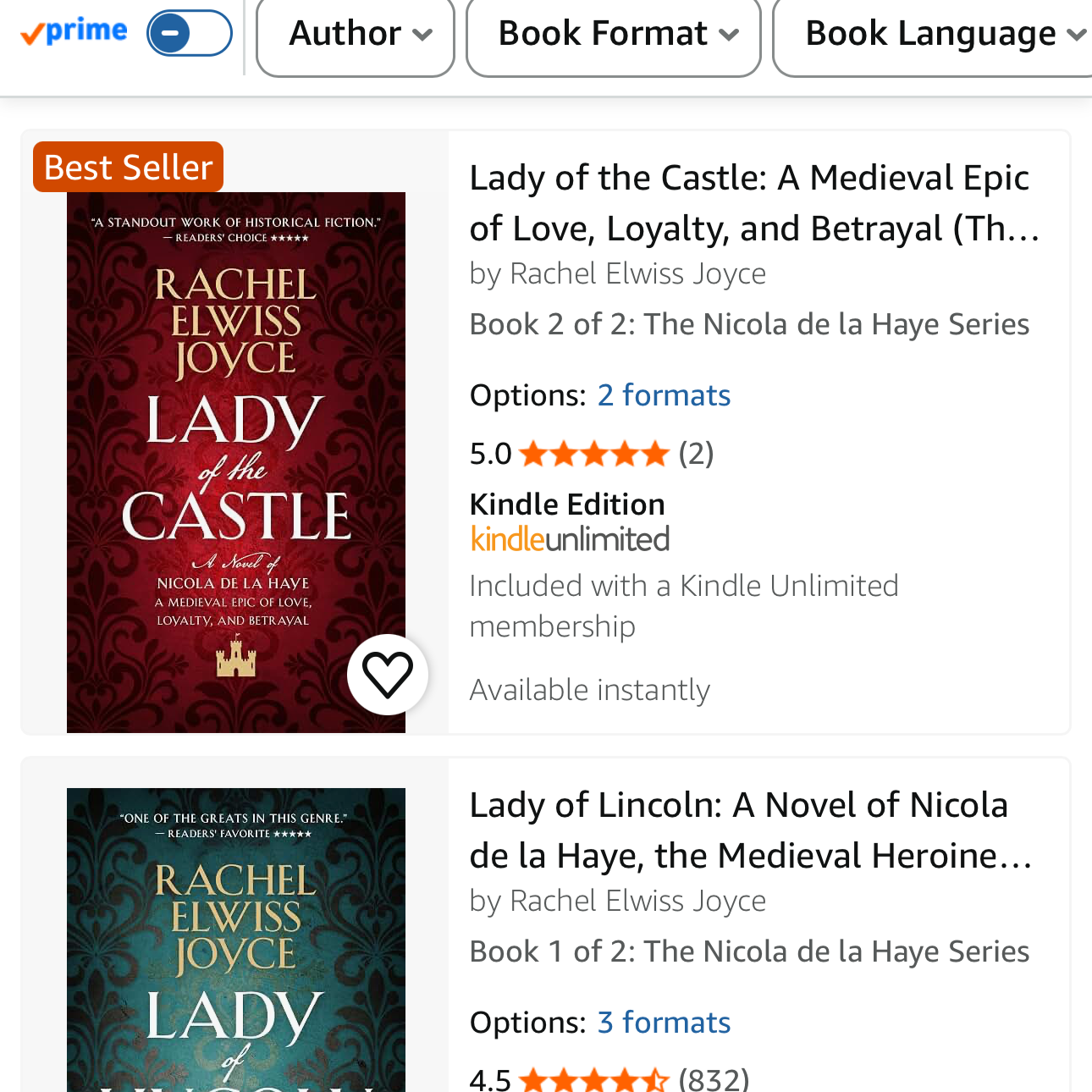 Lady of the Castle Reaches No. 1 in Medieval and Jewish Fiction