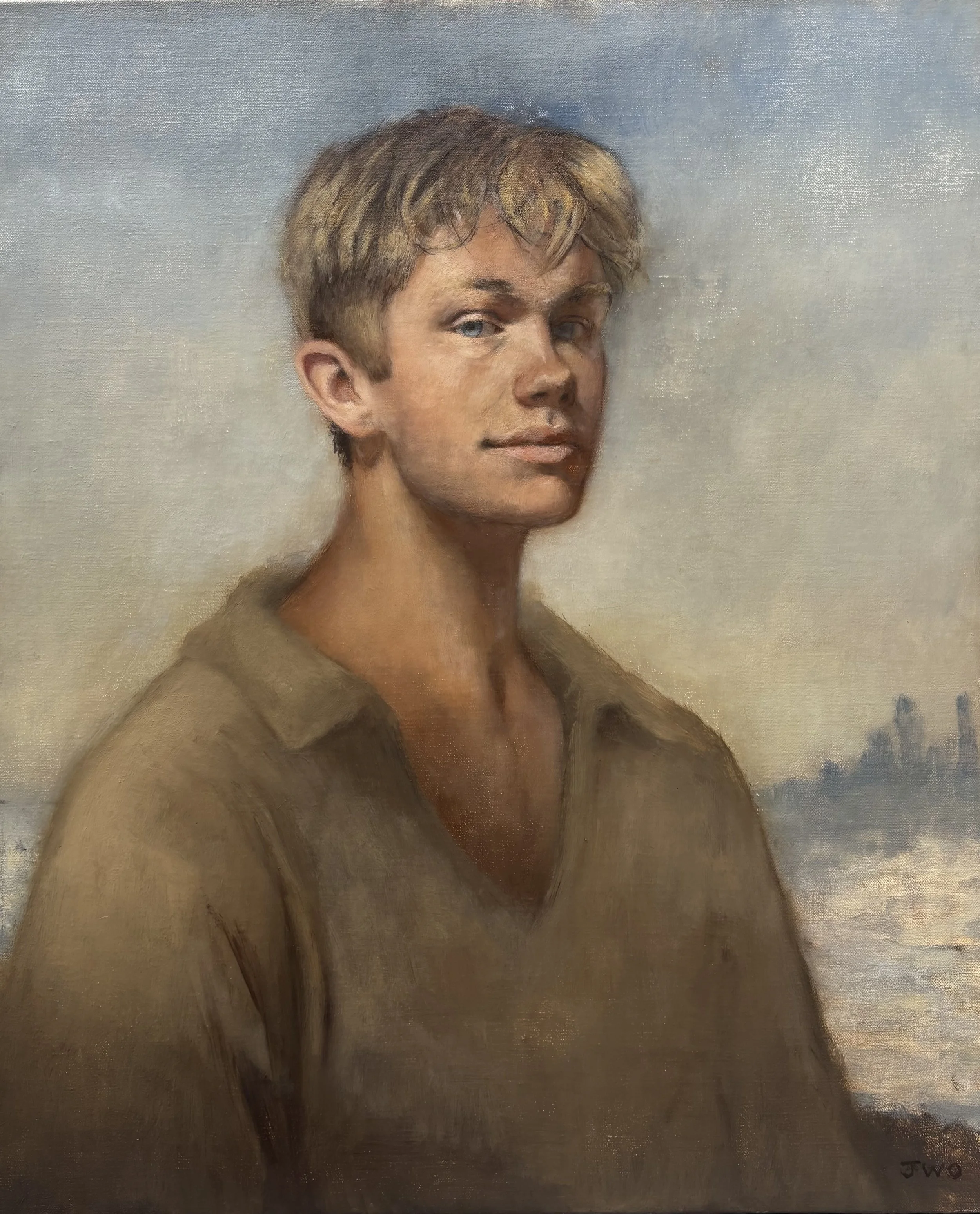 Portrait of Cameron, oil on oil-primed Belgian linen, 20x24 inches, October 2025, private collection 