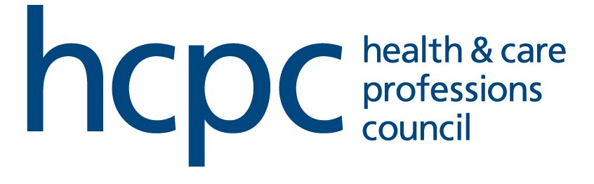 Logo of the health & care professions council (hcpc) with blue text on a white background.