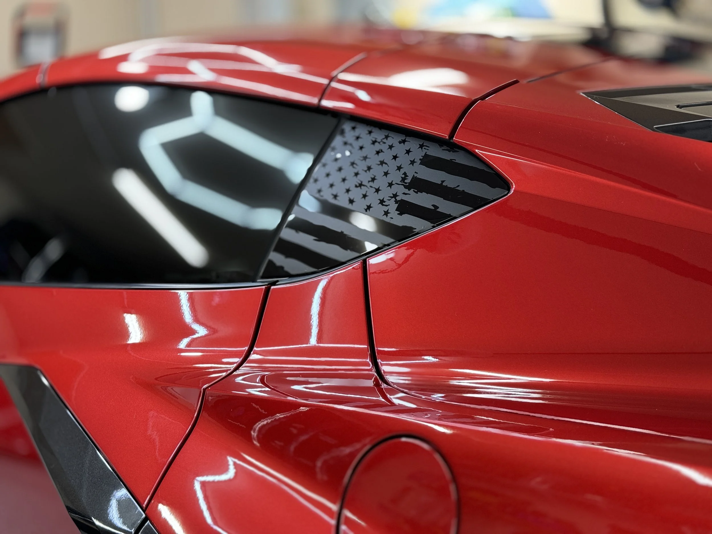 Side Flag on C8 Corvette