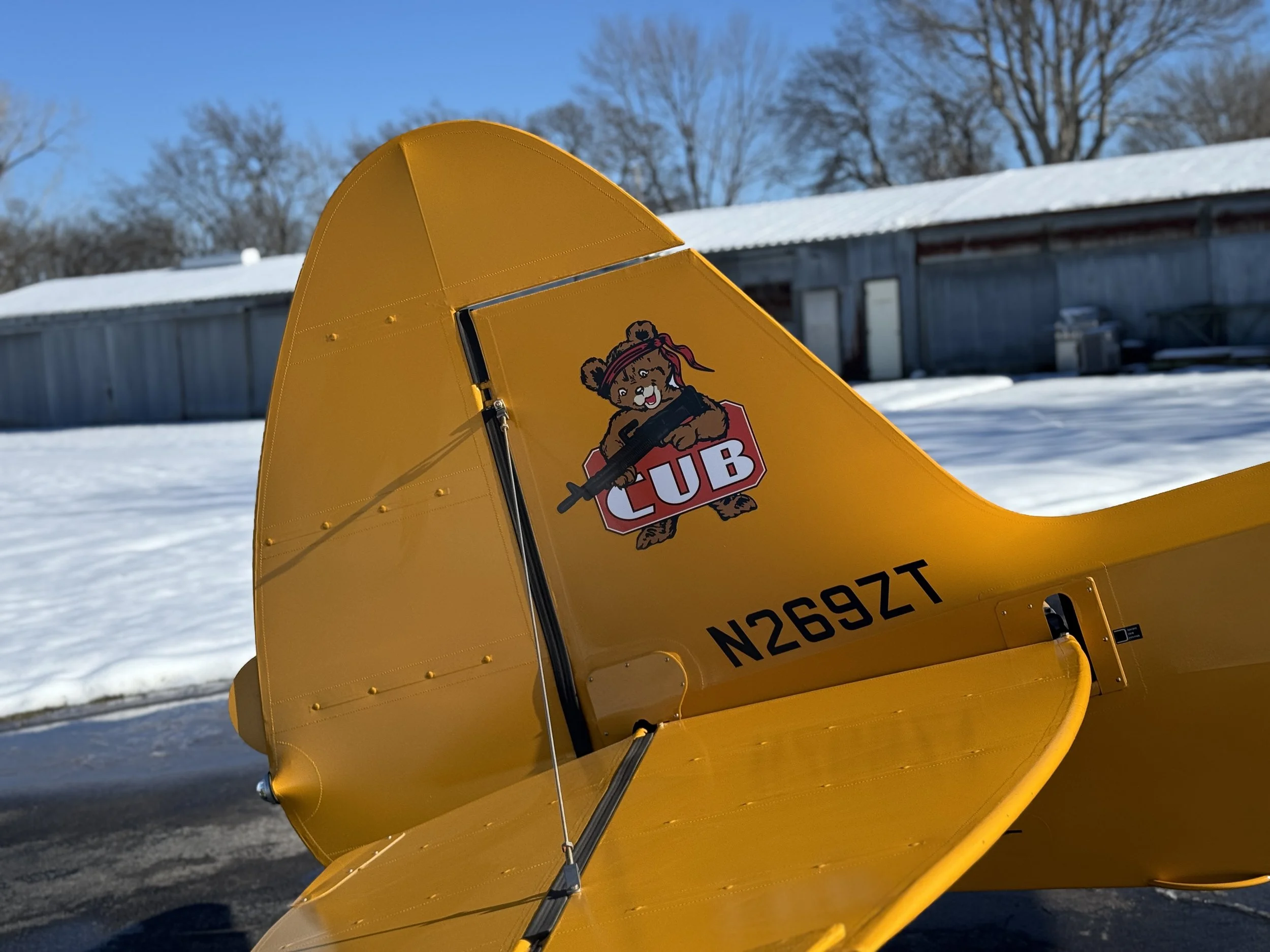 Commercial vehicle marketing graphics and decals on a small plane