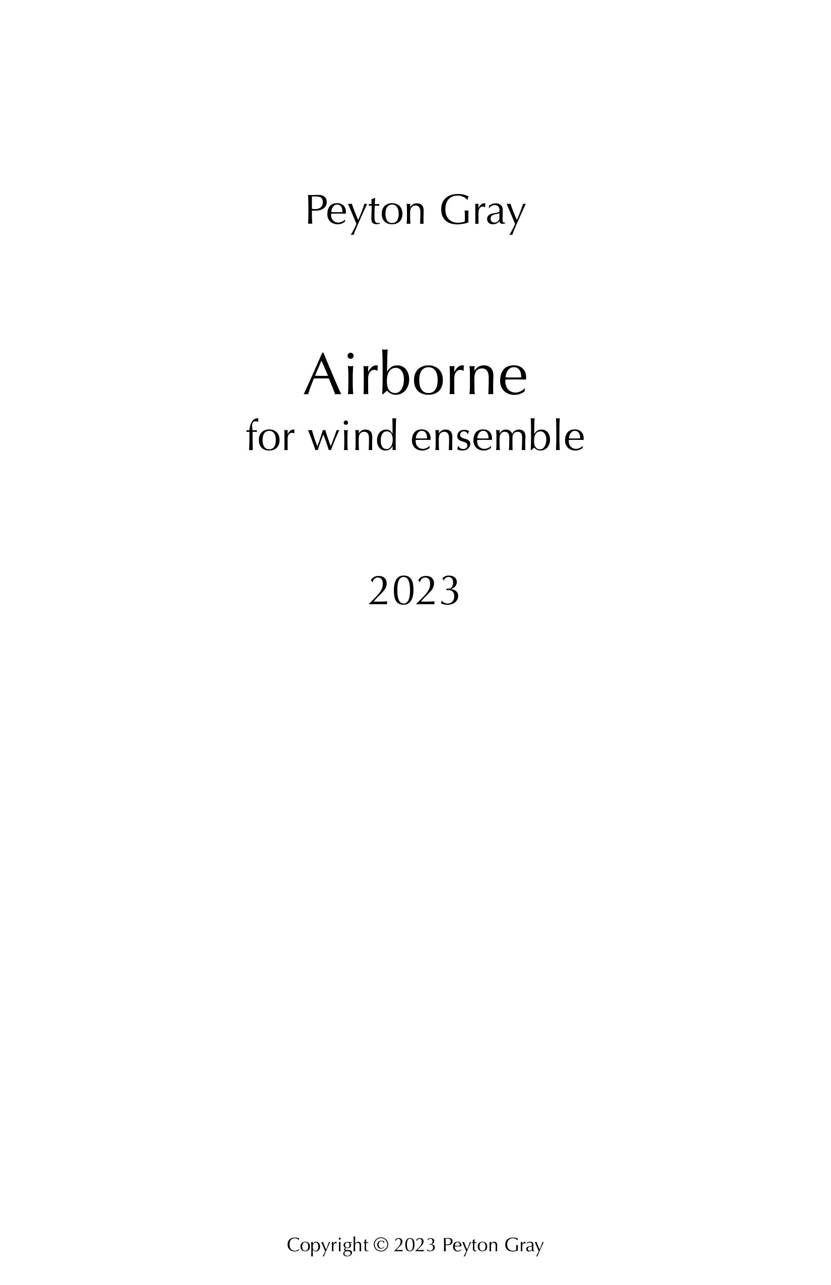 Airborne (wind ensemble) - Score