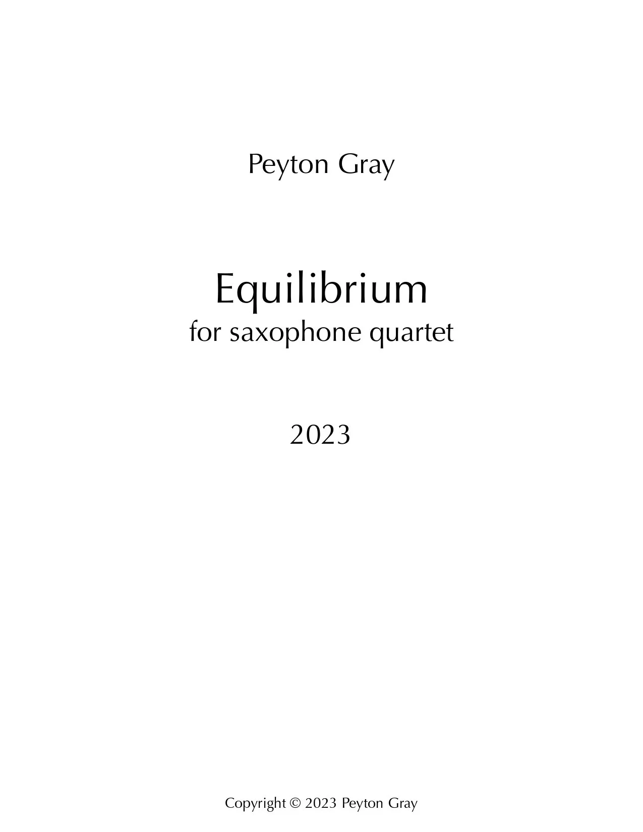 Equilibrium - Score and Parts