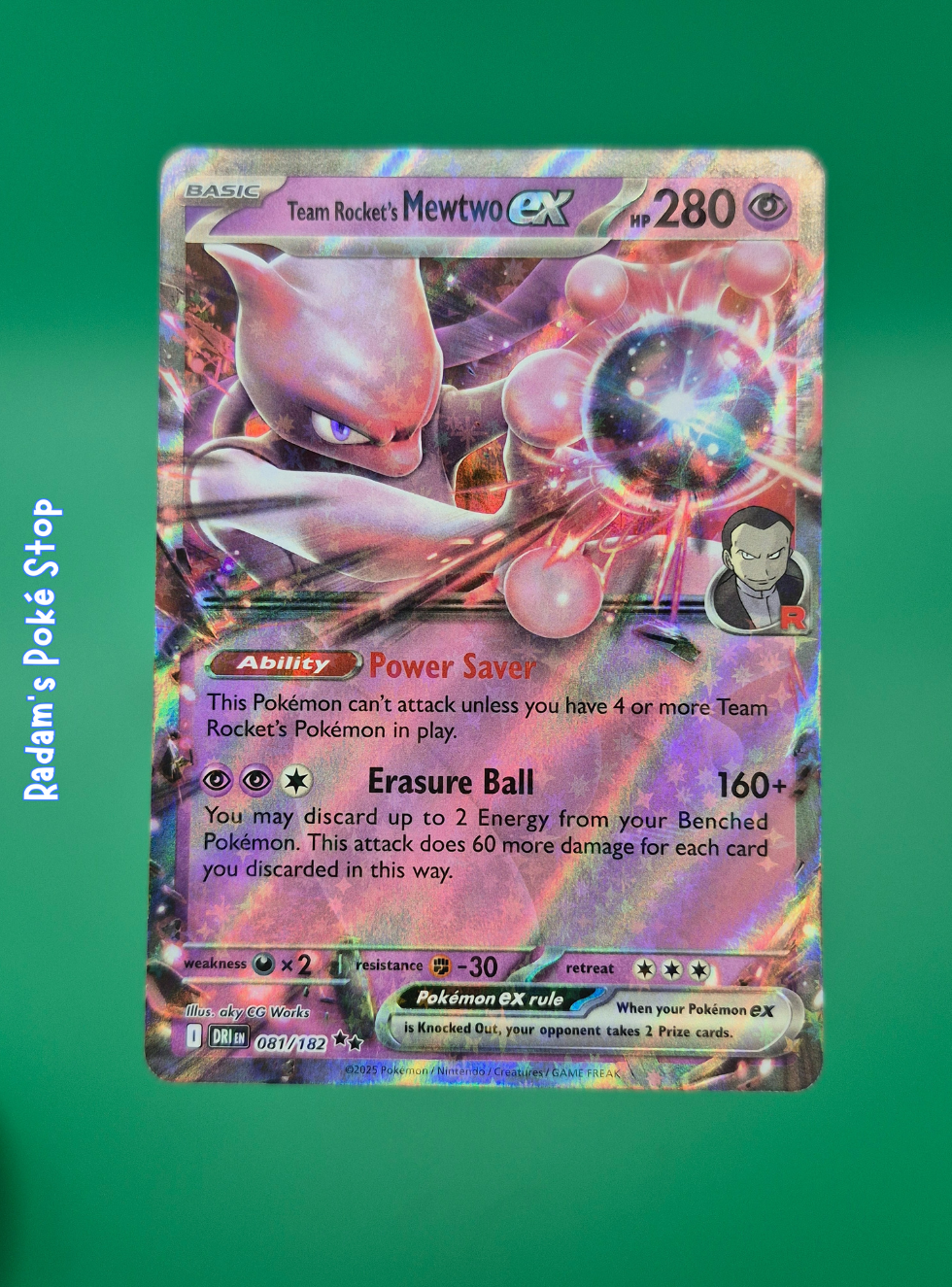 Team Rocket's Mewtwo ex 081/182, Destined Rivals, Double Rare presented ...
