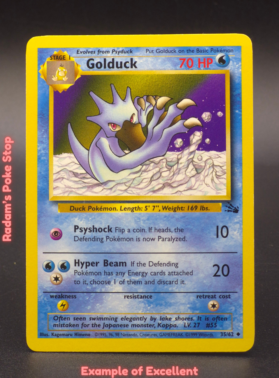 Golduck #35 Fossil Vintage Uncommon