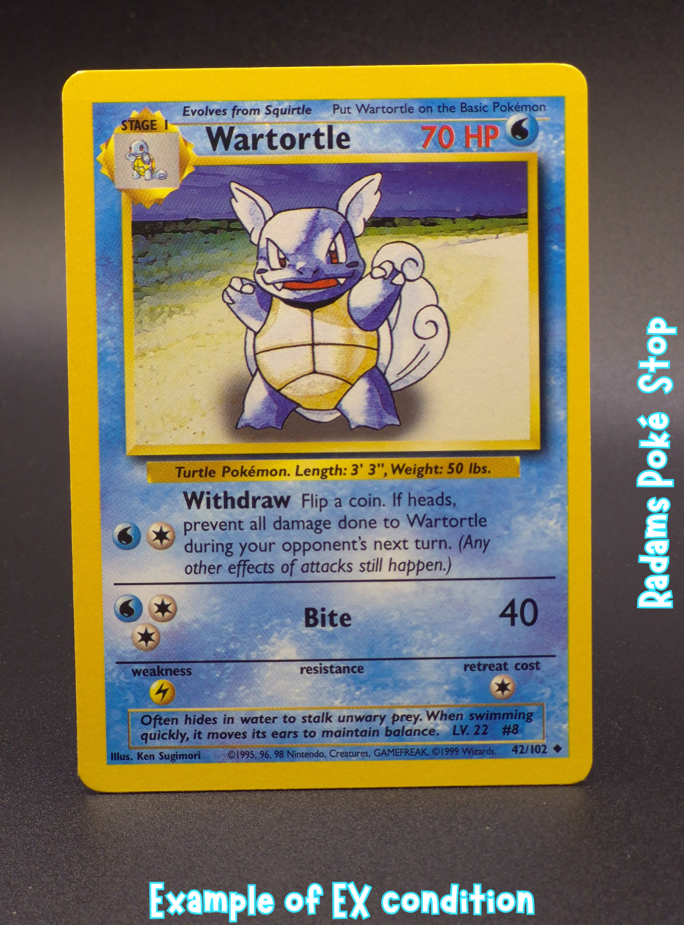 Wartortle #42 uncommon Base Set