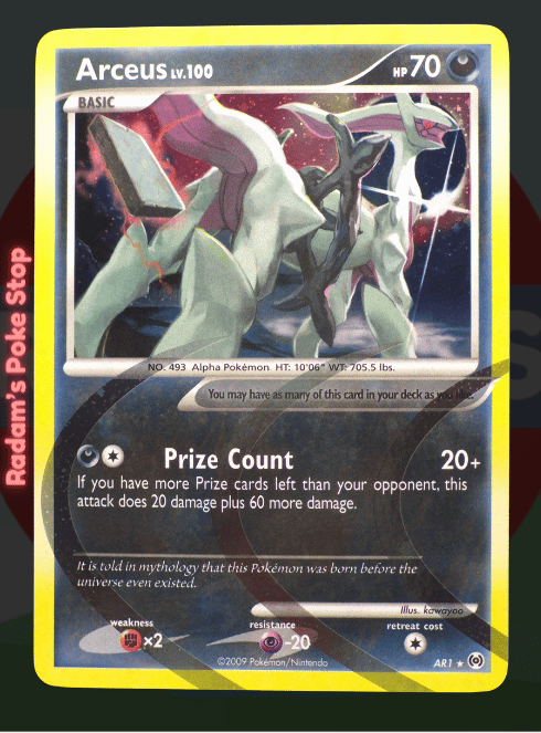 Arceus Lv. 100 AR1 Holo, Platinum - Arceus Expansion, from the Pokémon TCG