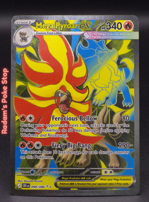Mega Pyroar ex #099 CRI Chaos Rising UR