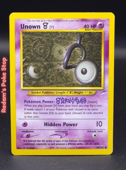 Unown V #89 Neo Destiny