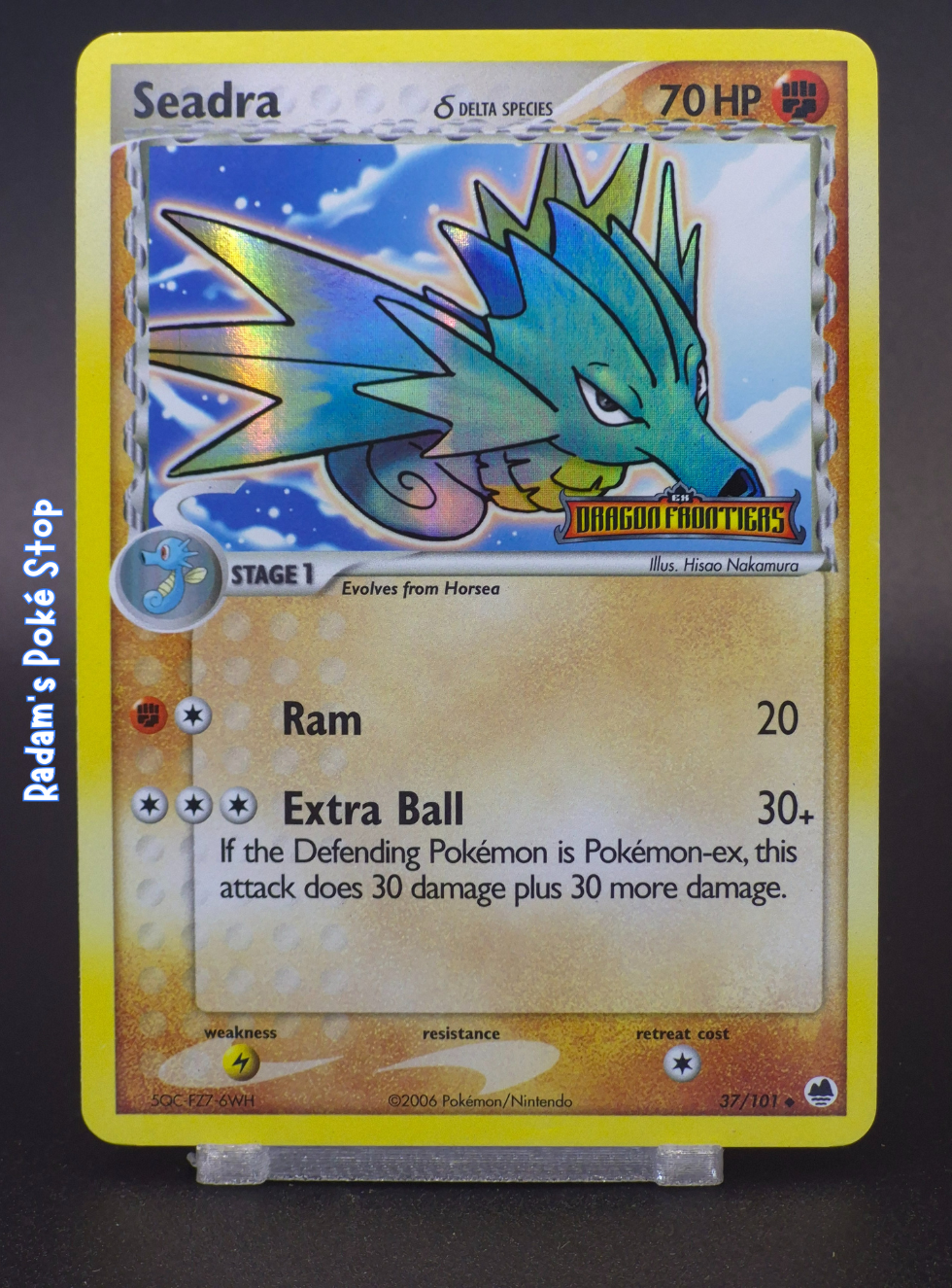 Seadra  #37 Dragon Frontiers, Reverse Holo EX