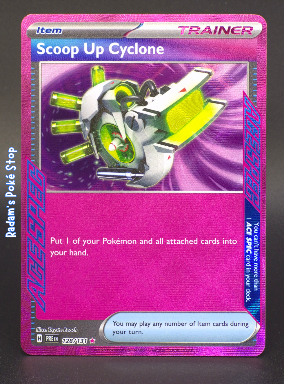 Scoop Up Cyclone #128 Prismatic Evolutions ACE SPEC