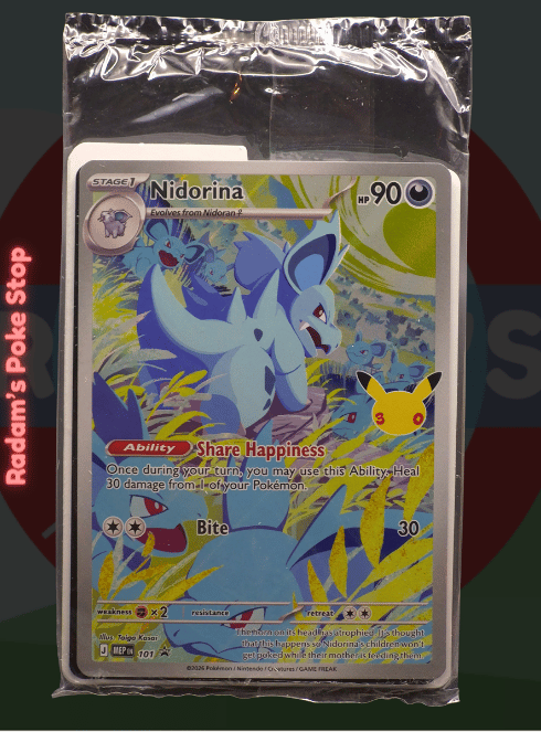 Sealed Nidorina #MEP101 30th Celebrations ETB Promo 30C