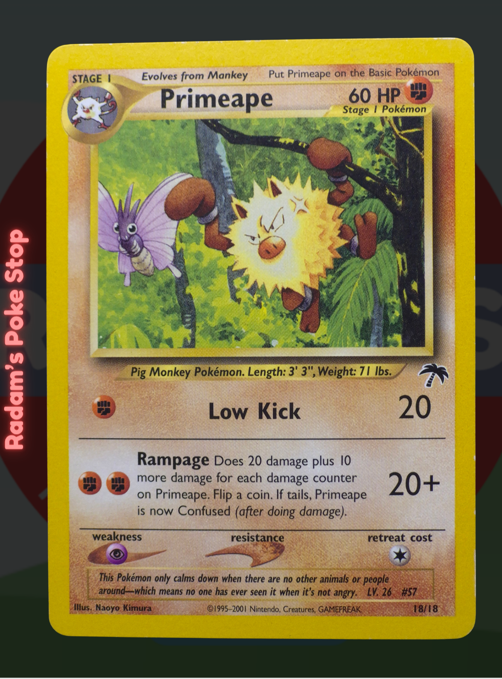 Primeape 18/18 Southern Islands Collection, from the Pokémon TCG