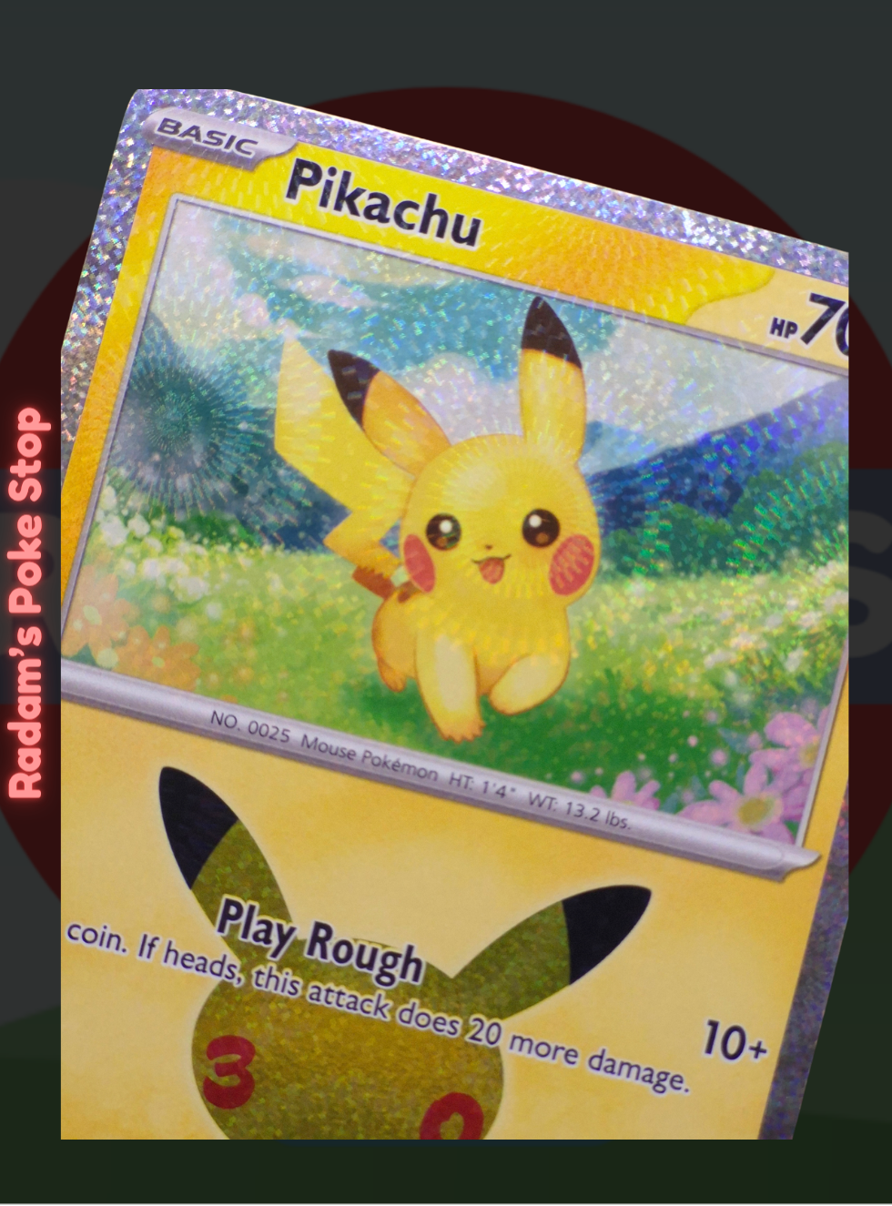 Pikachu 25/30 047/128, 30th Celebrations, Pikachu Rare Subset presented by Pokémon TCG. 