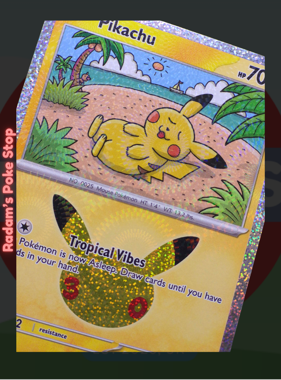 Pikachu 21/30 043/128, 30th Celebrations, Pikachu Rare Subset presented by Pokémon TCG. 