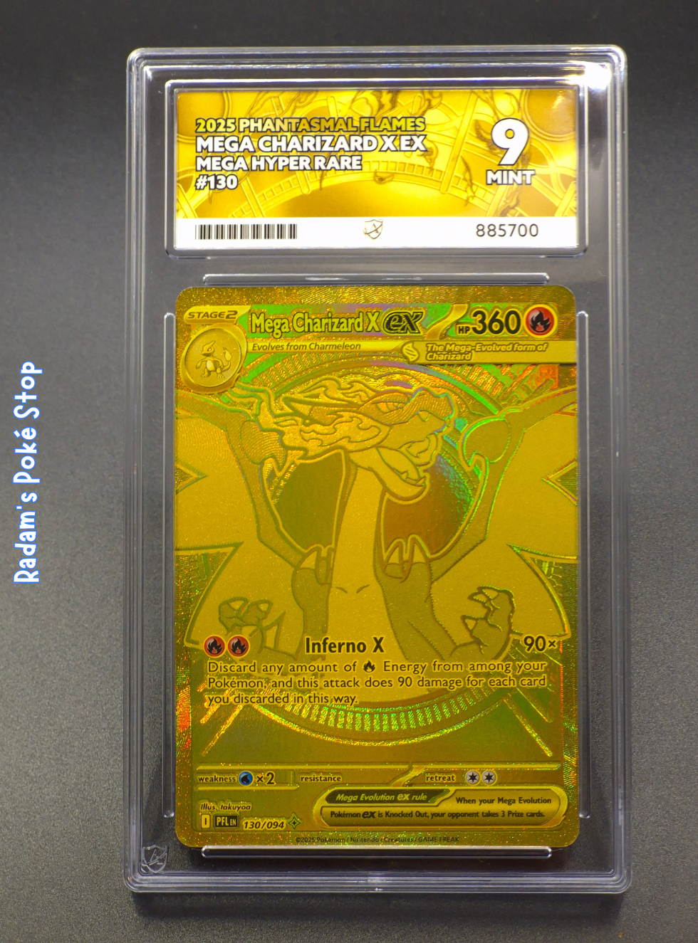 ACE 9 Mega Charizard X ex #130 HR Phantasmal Flames