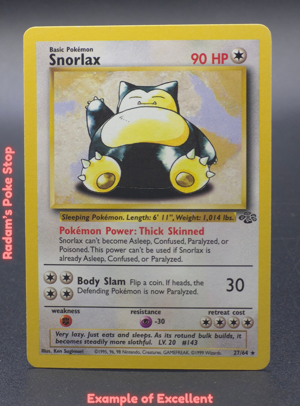 Snorlax #27 Jungle Vintage Non-Holo Rare