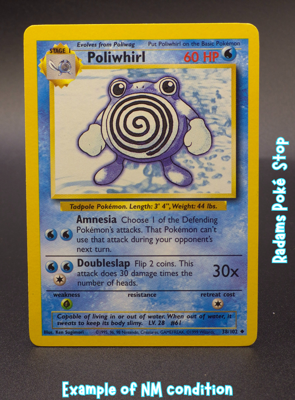 Poliwhirl #38 uncommon Base Set
