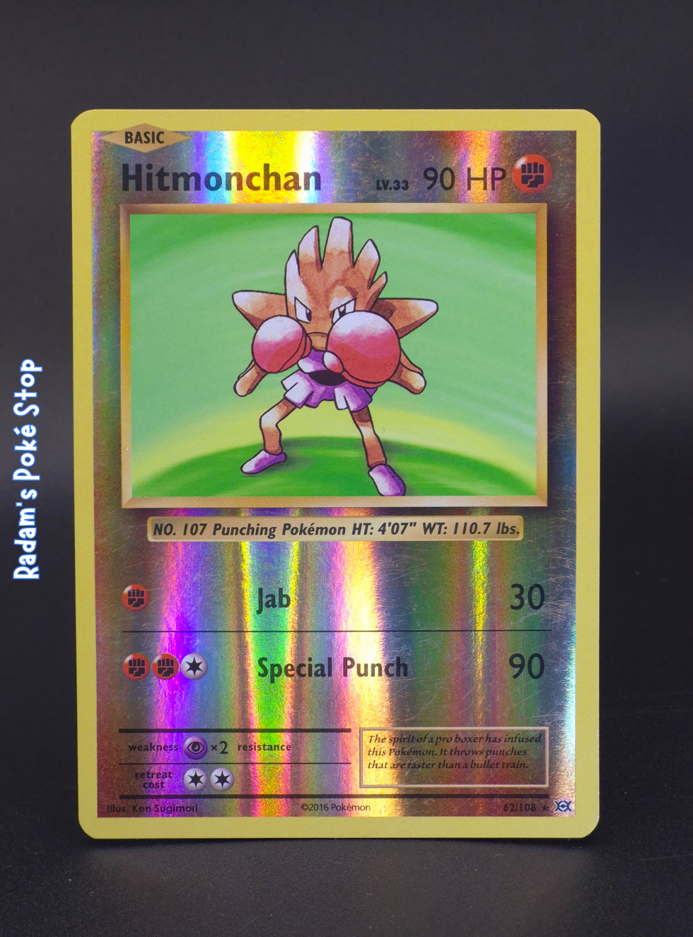 Hitmonchan #62 XY Evolutions Reverse Holo
