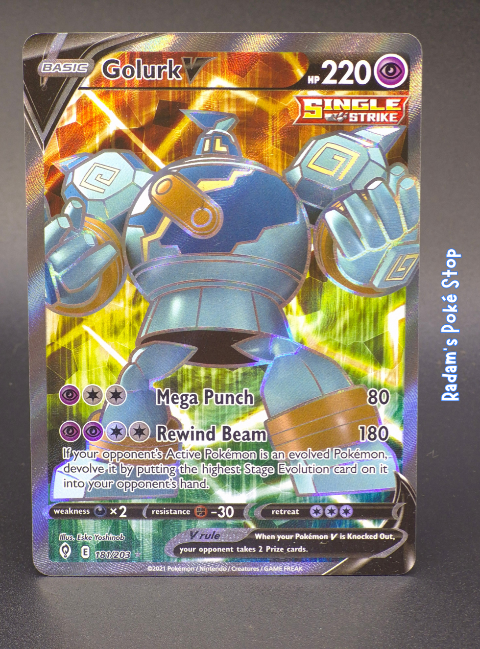 Golurk V #181 Evolving Skies UR