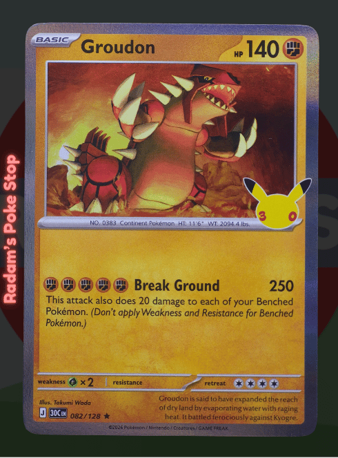 Groudon #082 30th Celebrations 30C