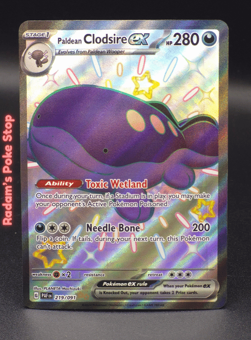 Paldean Clodsire ex #219 Paldean Fates Shiny Ultra Rare