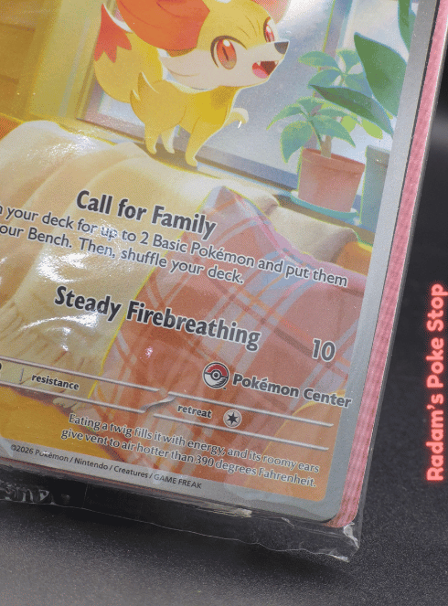 Sealed Fennekin #MEP080 Pokemon Center Stamped Chaos Rising ETB Promo & Non stamped promo