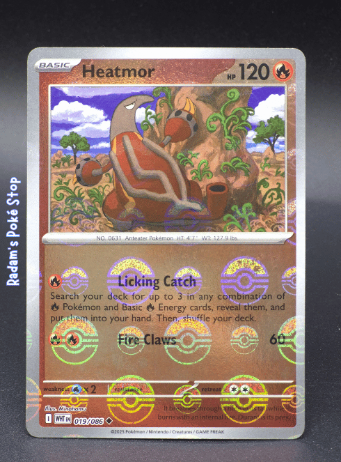 Heatmor #019 White Flare Poke Ball