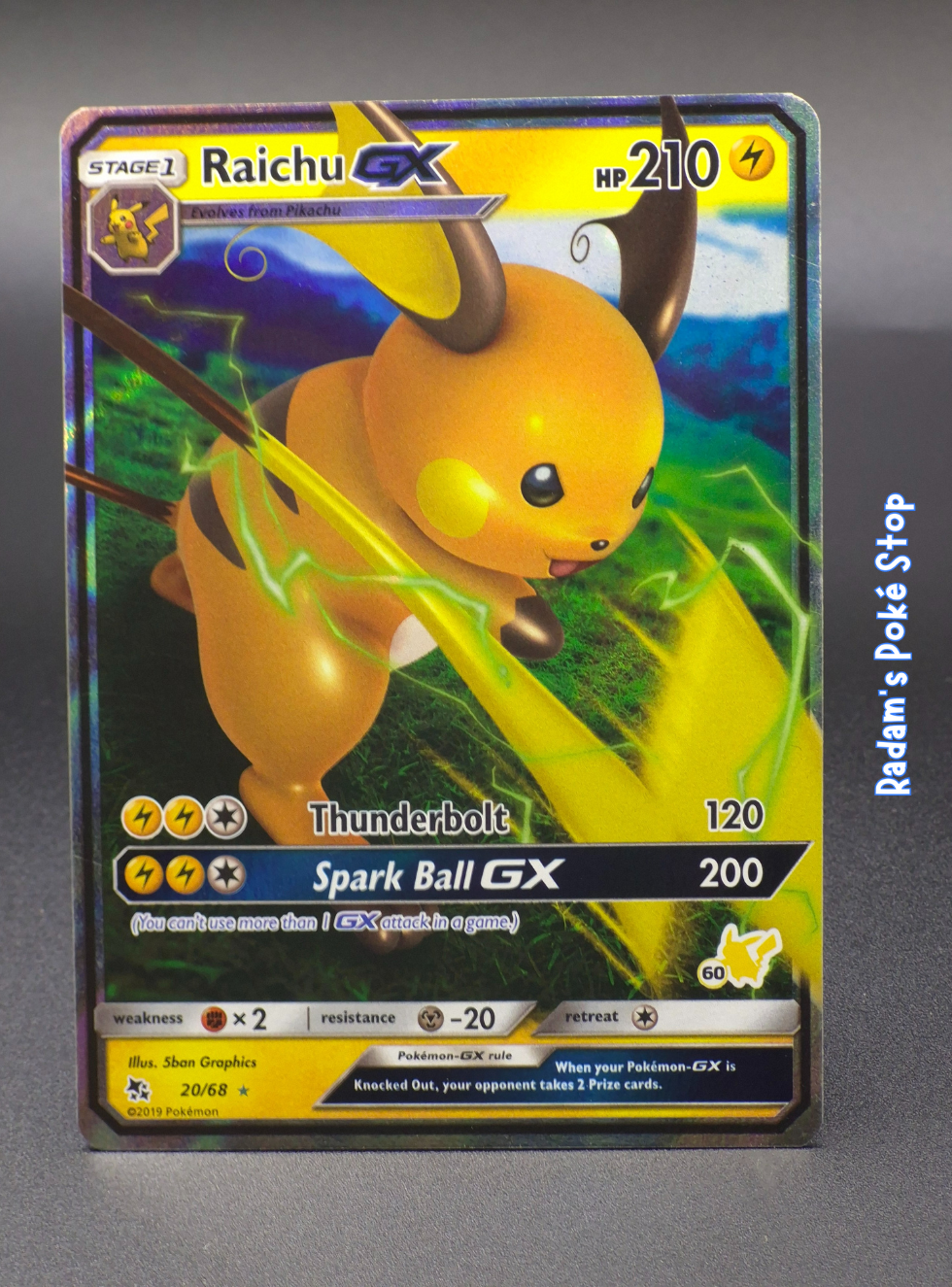 Raichu GX #20 Promo Battle Academy / Hidden Fates