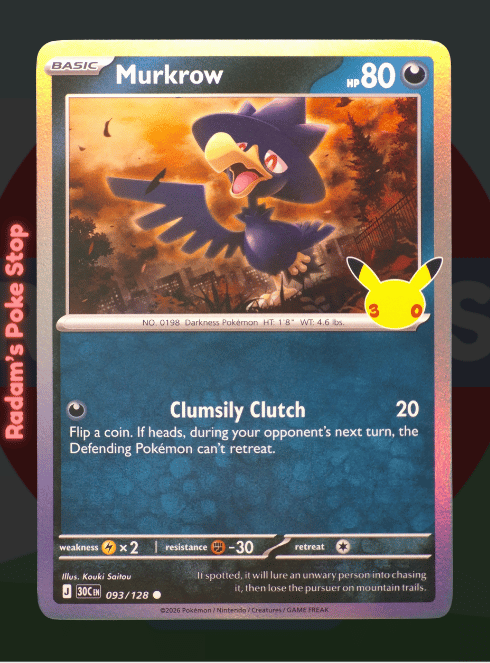 Murkrow #093 30th Celebrations 30C