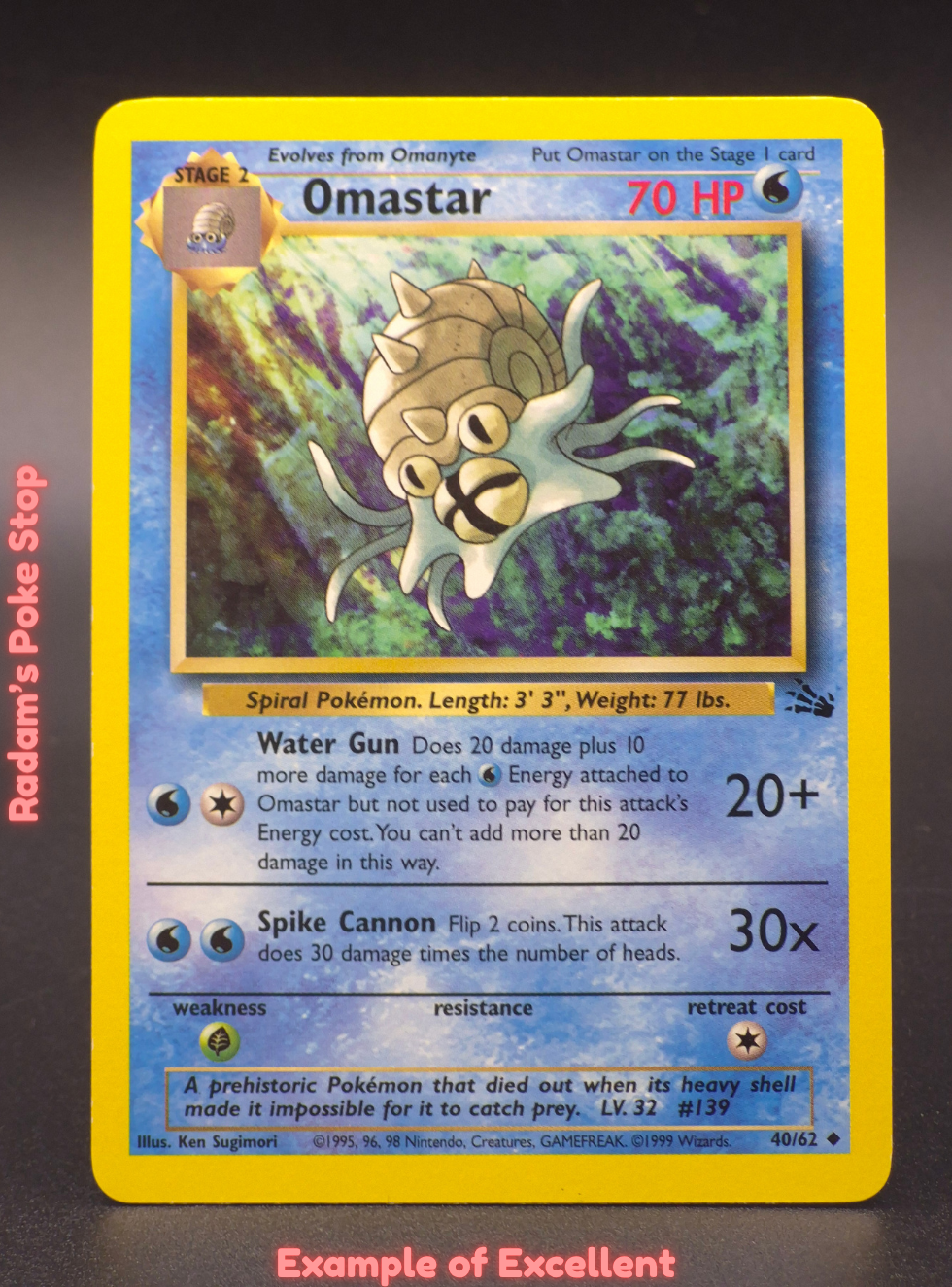 Omastar #40 Fossil Vintage Uncommon